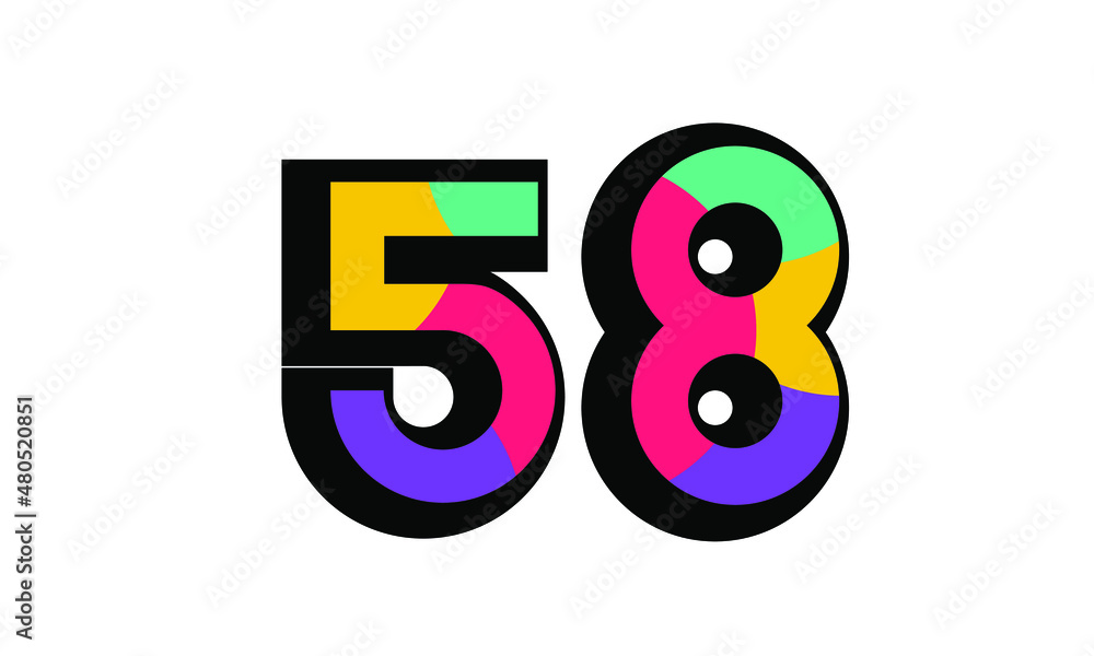 58 New Number Modern Fresh Color Youth 58 New Number Modern Fresh Color Youth