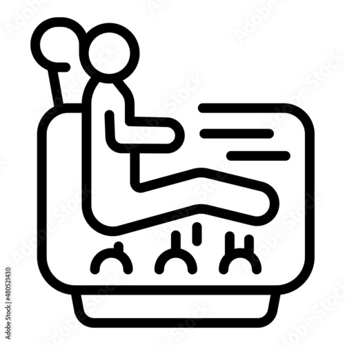 Leg spa therapy icon outline vector. Health exercise