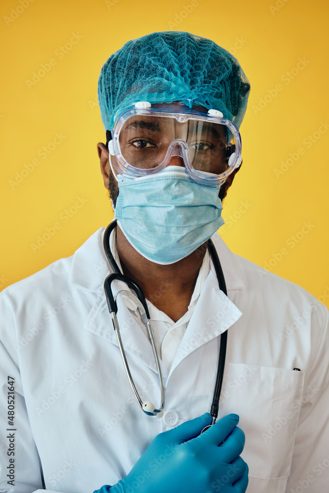 Male Doctor Wearing Protection From COVID-19 Male Doctor Wearing Protection From COVID-19