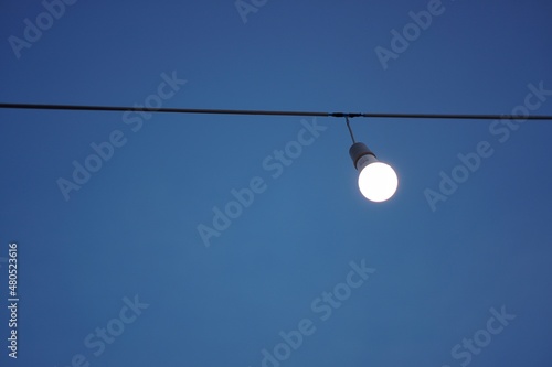 street lamp on the wall © ATIPPORN