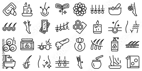 Wax therapy icon outline vector. Hair removal