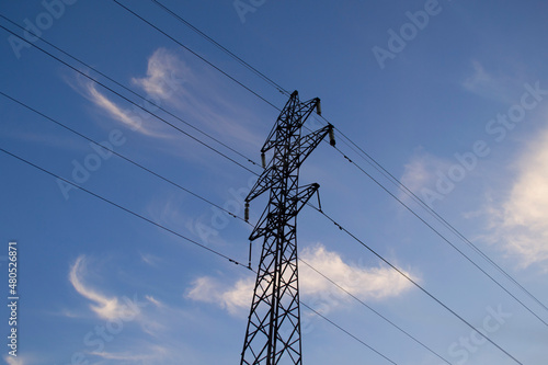 Power lines give you light in the dark