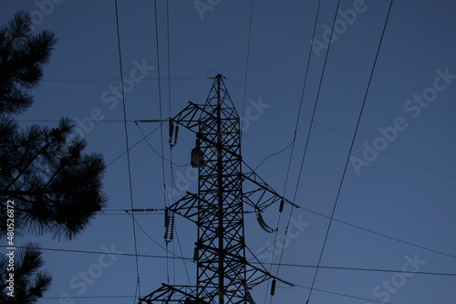 Power lines give you light in the dark