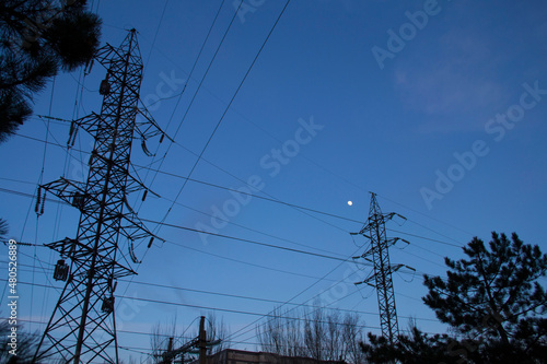 Power lines give you light in the dark