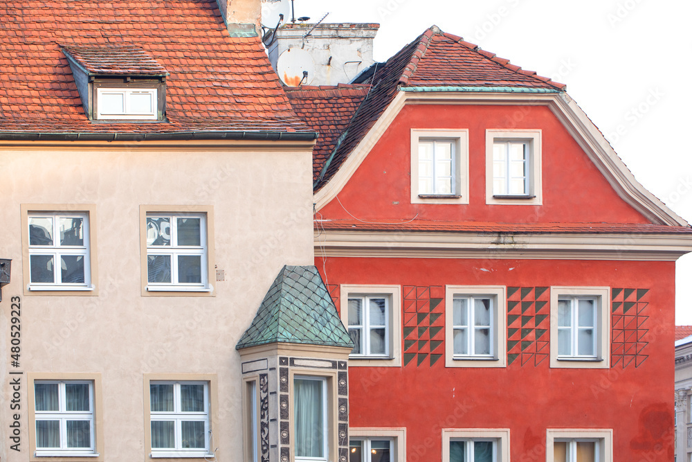 Poznan, Poland - Old Town, architecture details close to the historical town hall, Poznan, Poland - Old Town, architecture details close to the historical town hall,