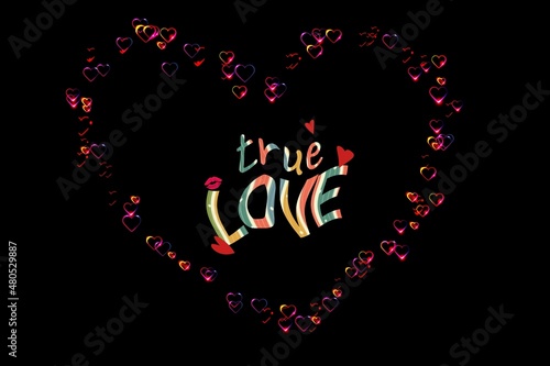 3d render illustration  Amazing picture of valentine hearts background