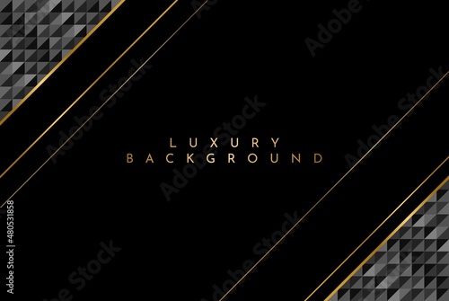 Golden geometric background design template