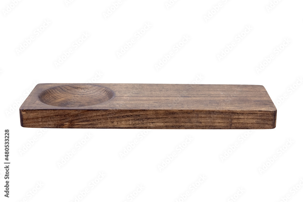 Long wood serving board isolated on white background Long wood serving board isolated on white background