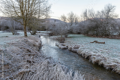 Xoringoa Ugaldea with frost. Auritz-Burguete. Navarra photo