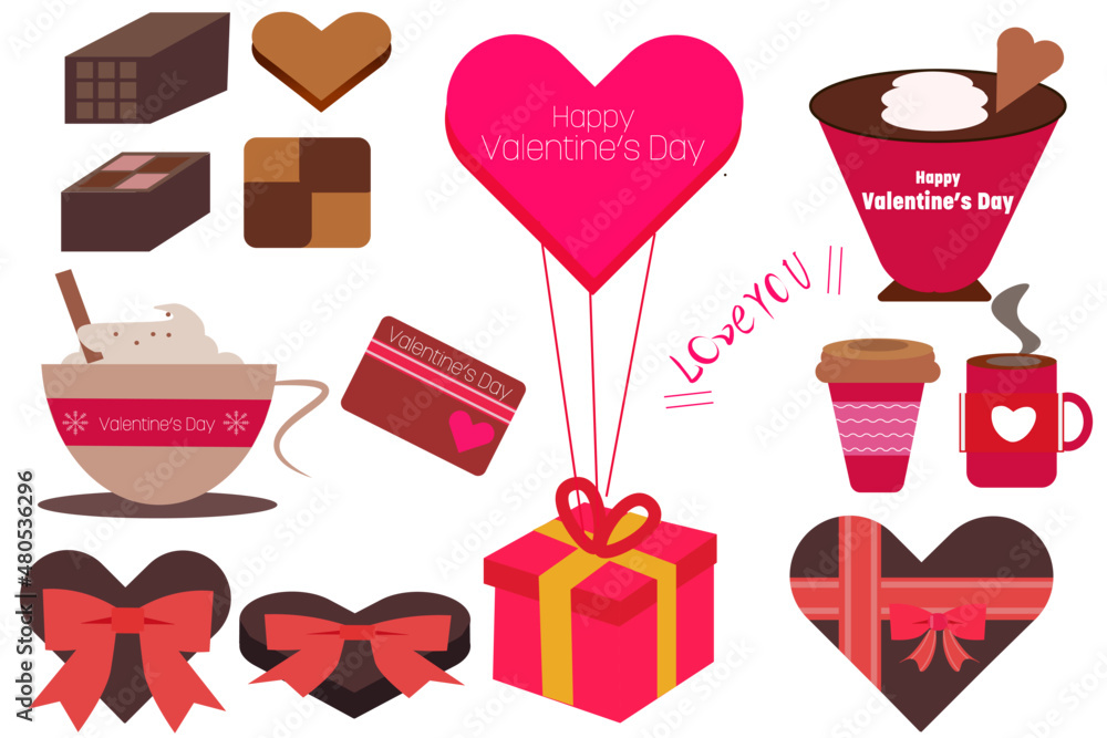 Valentine chocolate illustration Valentine chocolate illustration