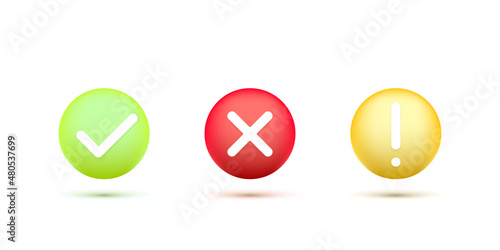 Yes, No, Exclamation sign buttons