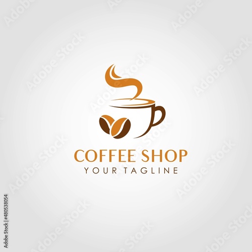 Coffee shop logo design vector. Suitable for your business logo