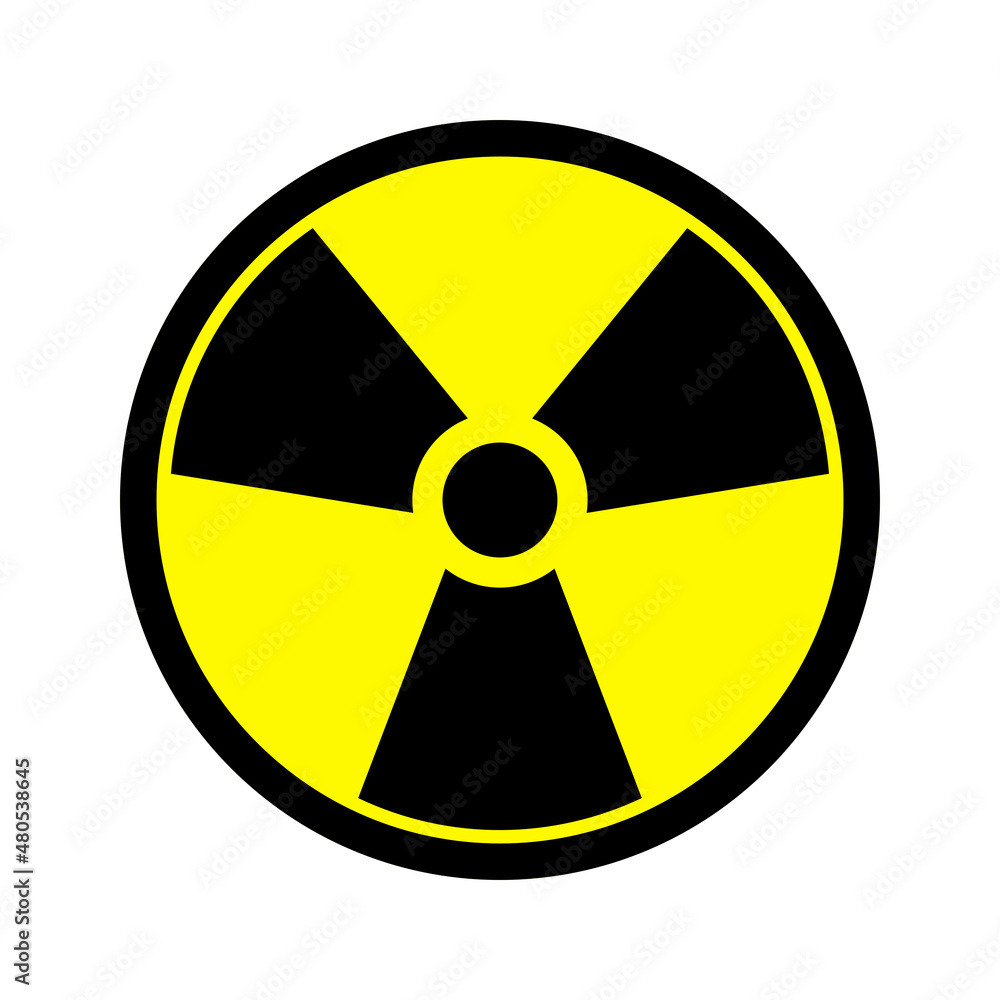 Radiation symbol sign or radioactive warning icon Radiation symbol sign or radioactive warning icon