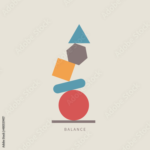 Balance icon, life coaching logo