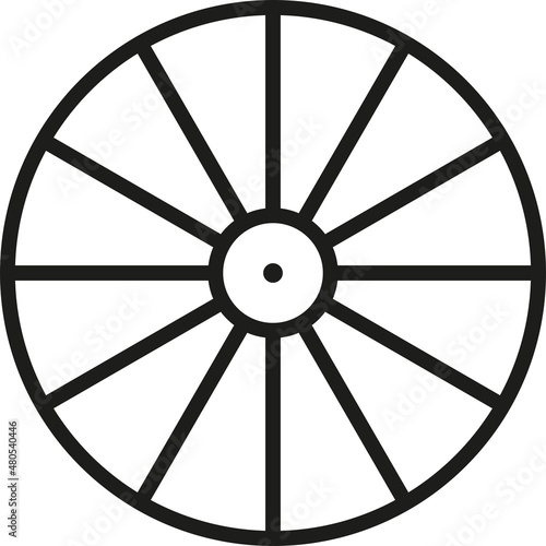 Ancient magic rune of Scandinavian and Germanic mythology symbol sun wheel vector illustration