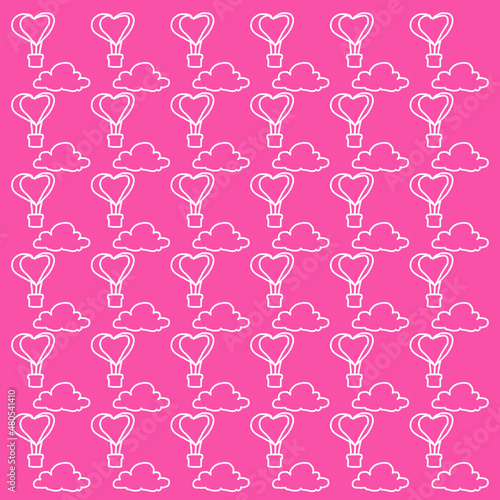 Valentine's day background, Abstract seamless pattern with hearts. Template greeting card, invitation and advertising banner, brochure. Cute Valentine cards.