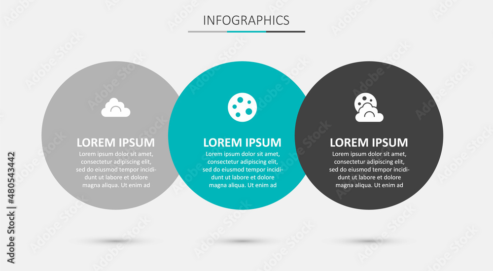 Set Moon, Cloud and with moon. Business infographic template. Vector Set Moon, Cloud and with moon. Business infographic template. Vector