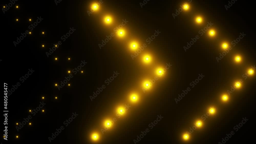 Lights Flashing Animation. The looped animations with glow and lens effects. Looped animation