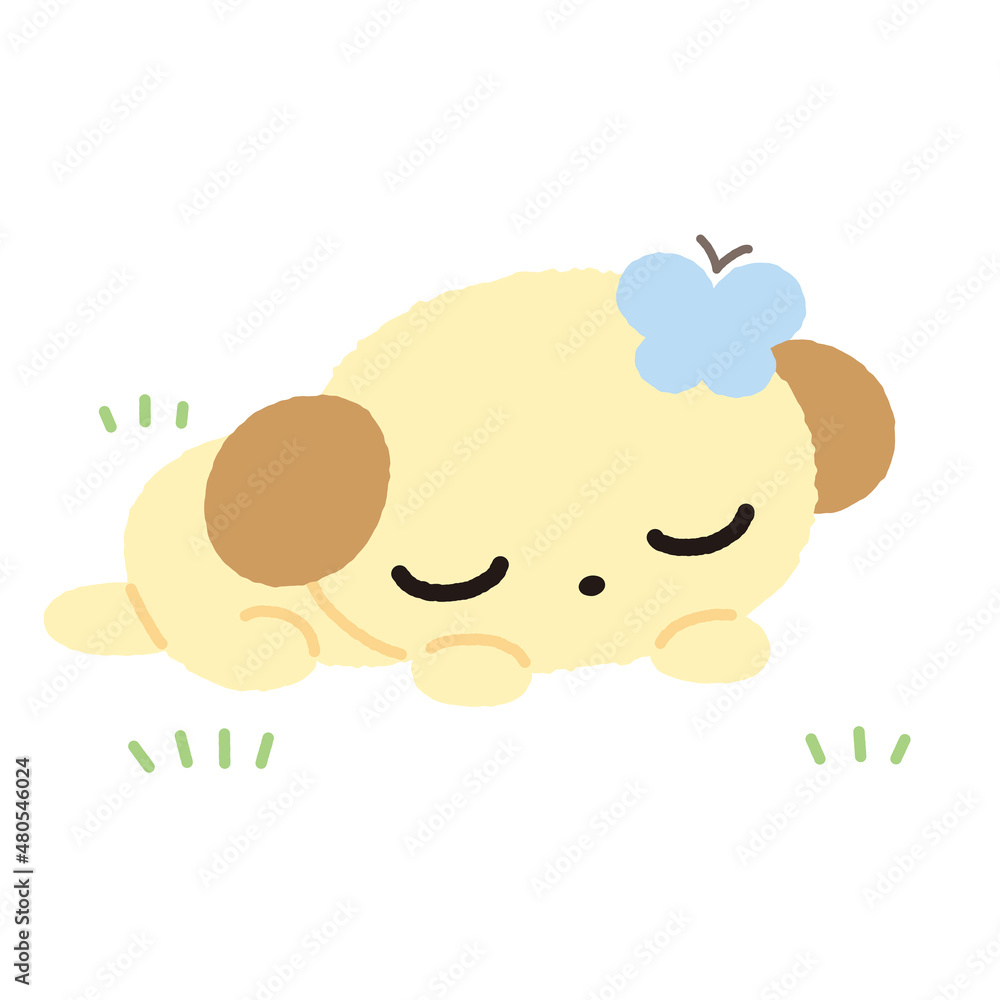 寝てる犬のかわいいイラスト 寝てる犬のかわいいイラスト