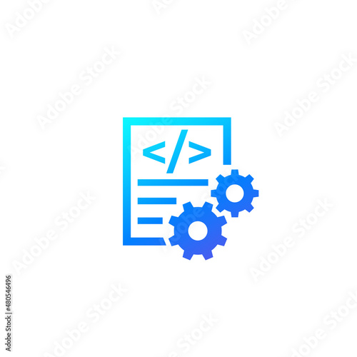 code optimization vector icon on white