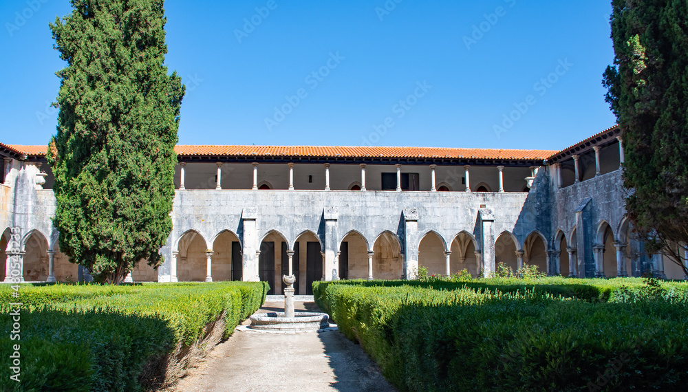 Courtyard of Batalha Monastery.  Batalha Monastery is Dominican monastery in central Portugal.