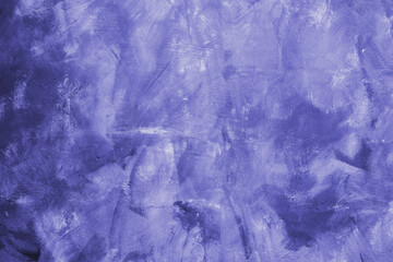 Crédence de cuisine Pantone 2022 very peri Traces peinture lilas mur béton  © etonastenka