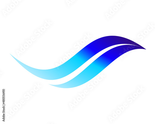 Water wave  vector illustration of abstract blue waves on white background for logo  website  brochure and print template design.