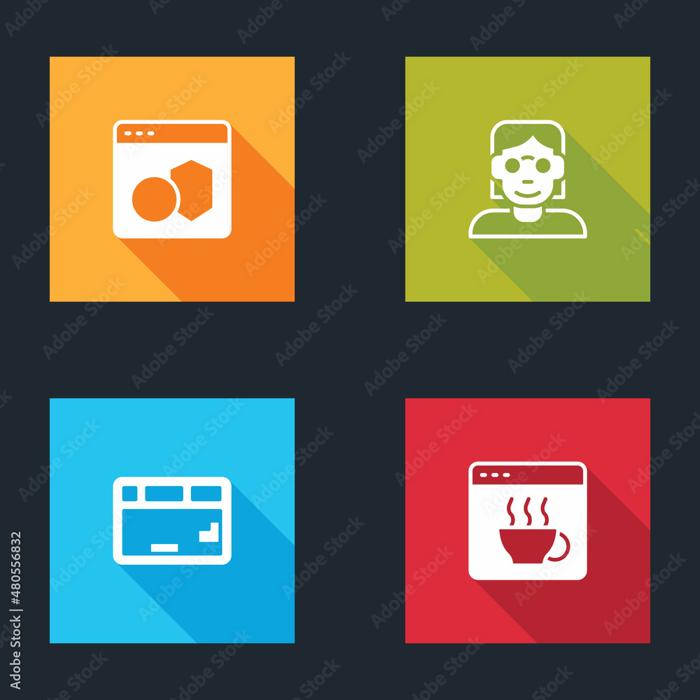 Set Software, Hacker or coder, Keyboard and icon. Vector