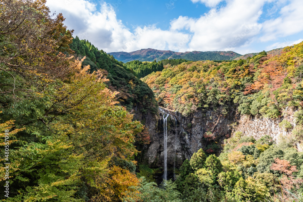 大分県安心院の福貴野の滝風景