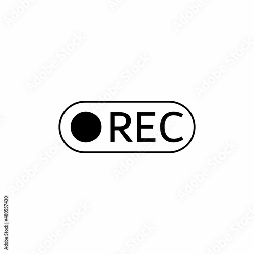 Recording sign. Vector illustration for graphic design, Web, UI, app.