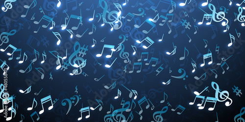 Musical note symbols vector design. Song notation
