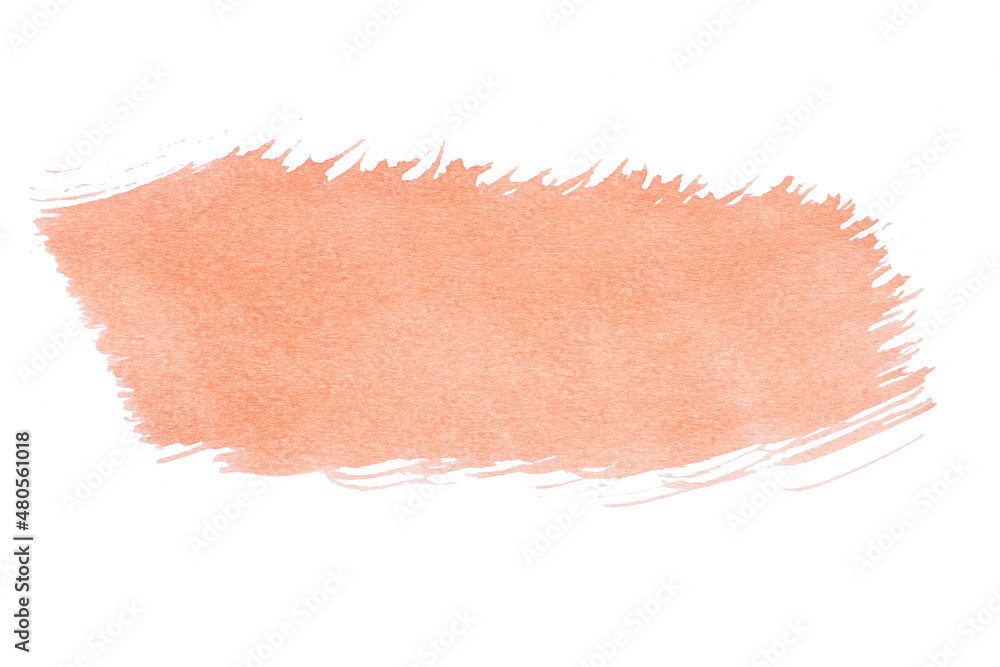 abstract acrylic watercolor paint brush stroke texture isolated on white background for logo and banner. design, creative, and illustration.