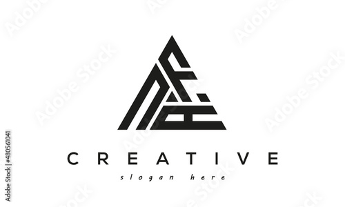 NFA creative tringle three letters logo design photo