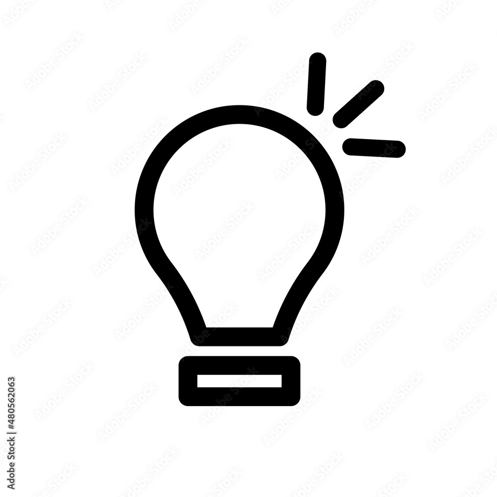 Simple light bulb icon. Vector data. Simple light bulb icon. Vector data.