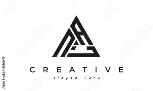 NAL creative tringle three letters logo design photo