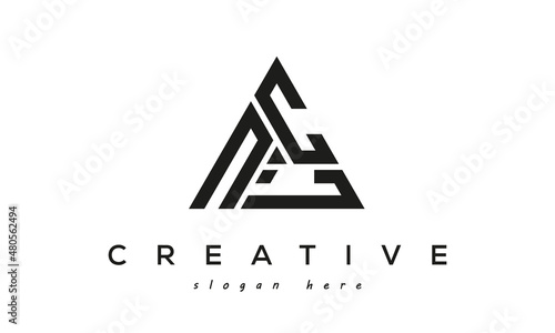 NCL creative tringle three letters logo design photo