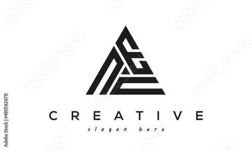 NEN creative tringle three letters logo design photo