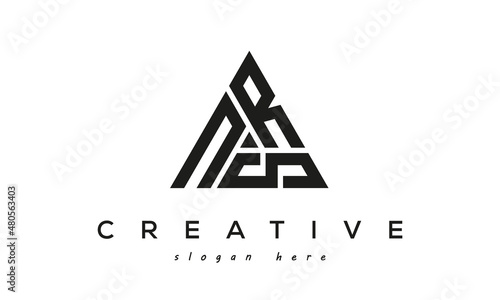 NRS creative tringle three letters logo design photo