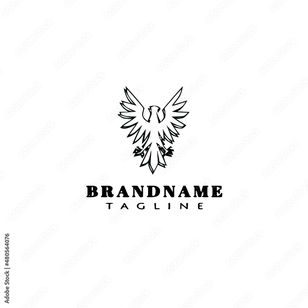 eagle symbol logo cartoon icon design template black isolated vector illustration eagle symbol logo cartoon icon design template black isolated vector illustration