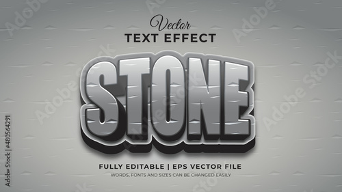3d editable stone text effect