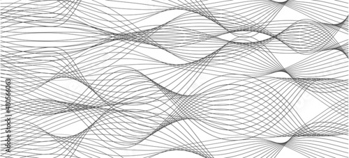 Abstract wave lines futuristic modern background concept, vector
