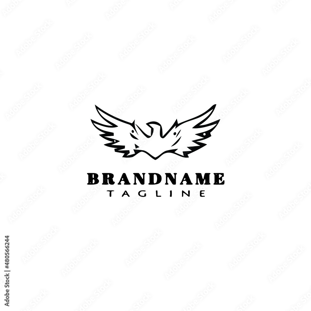 eagle symbol logo cartoon icon design template black isolated vector illustration eagle symbol logo cartoon icon design template black isolated vector illustration