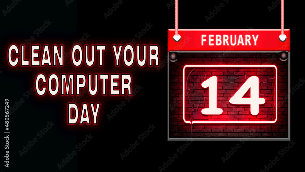 27 February, No Brainer Day, Neon Text Effect on Black Background