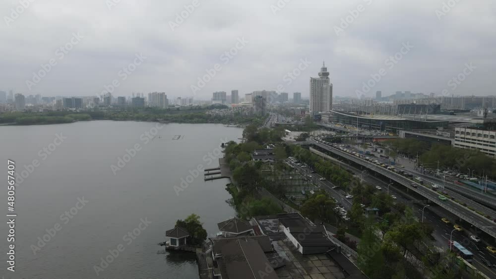 Aerial photography of the scenery of Xuanwu Lake in Nanjing Aerial photography of the scenery of Xuanwu Lake in Nanjing
