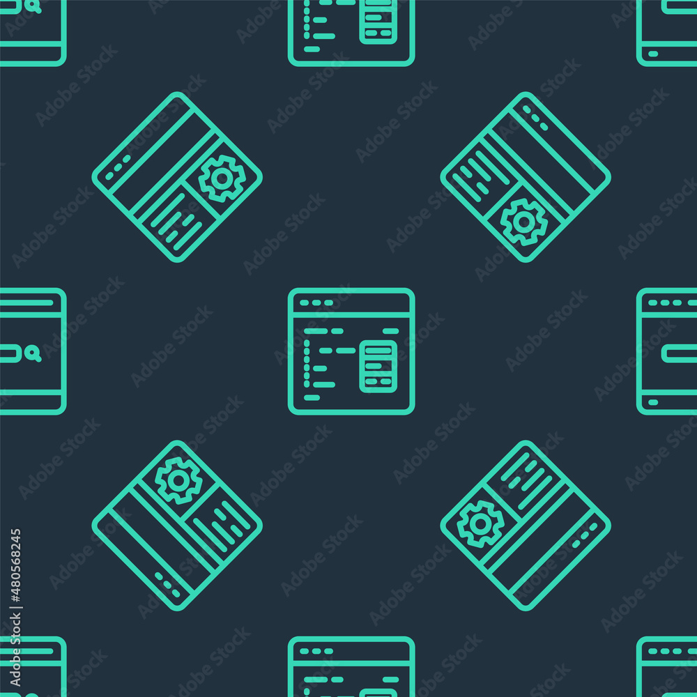 Set line Software, Debugging and Search engine on seamless pattern. Vector Set line Software, Debugging and Search engine on seamless pattern. Vector
