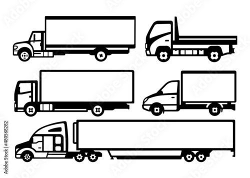 Cargo Truck SVG, Freight transport SVG, Semi trailer SVG, Truck SVG, Trucks silhouettes, Truck icon