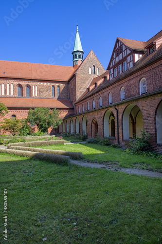 Former Cistercian Lehnin Monastery, St Mary’s Gothic Church and cloister courtyard, Brandenburg, Germany © Gabrielle