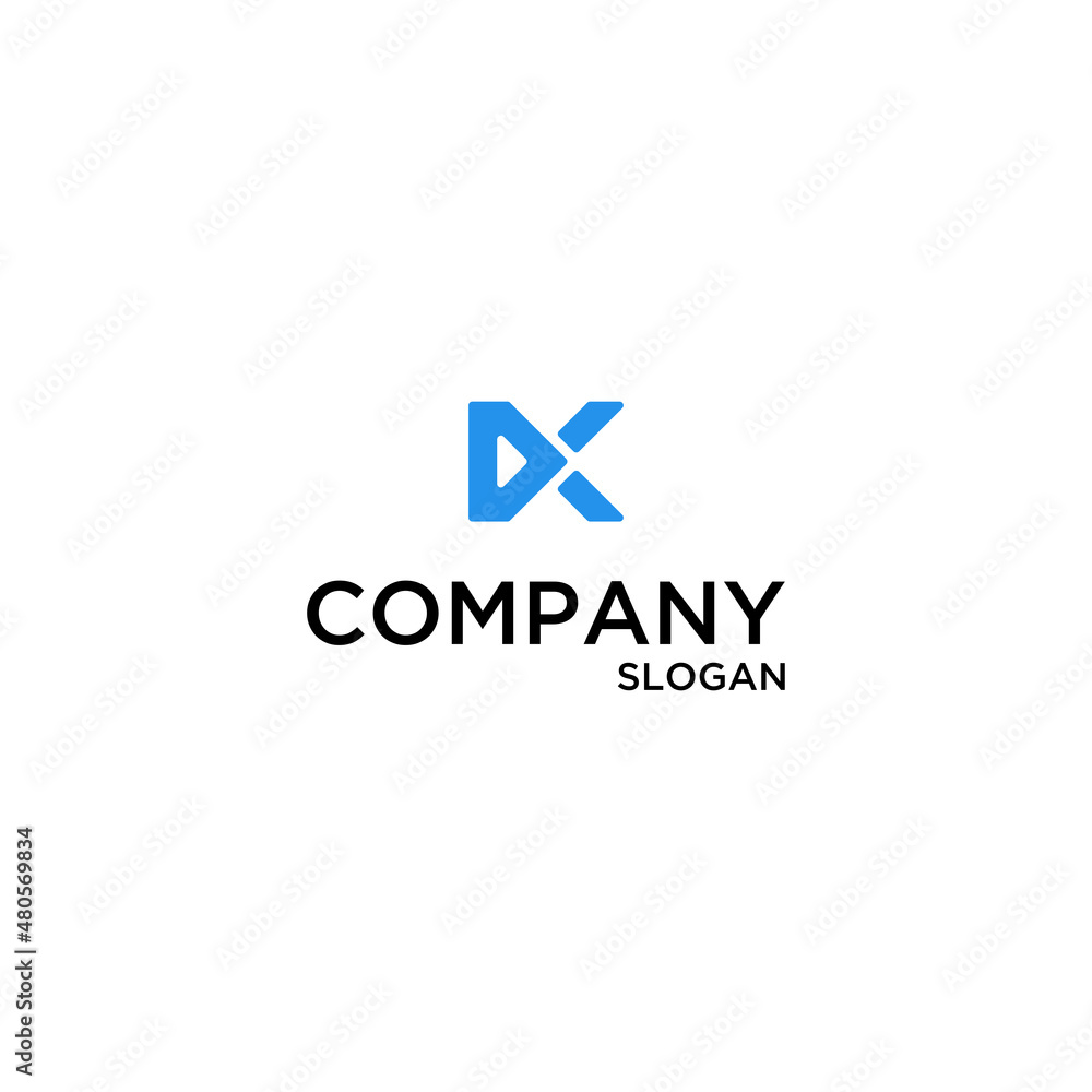 DX letter combination logo, simple, elegant DX letter combination logo, simple, elegant