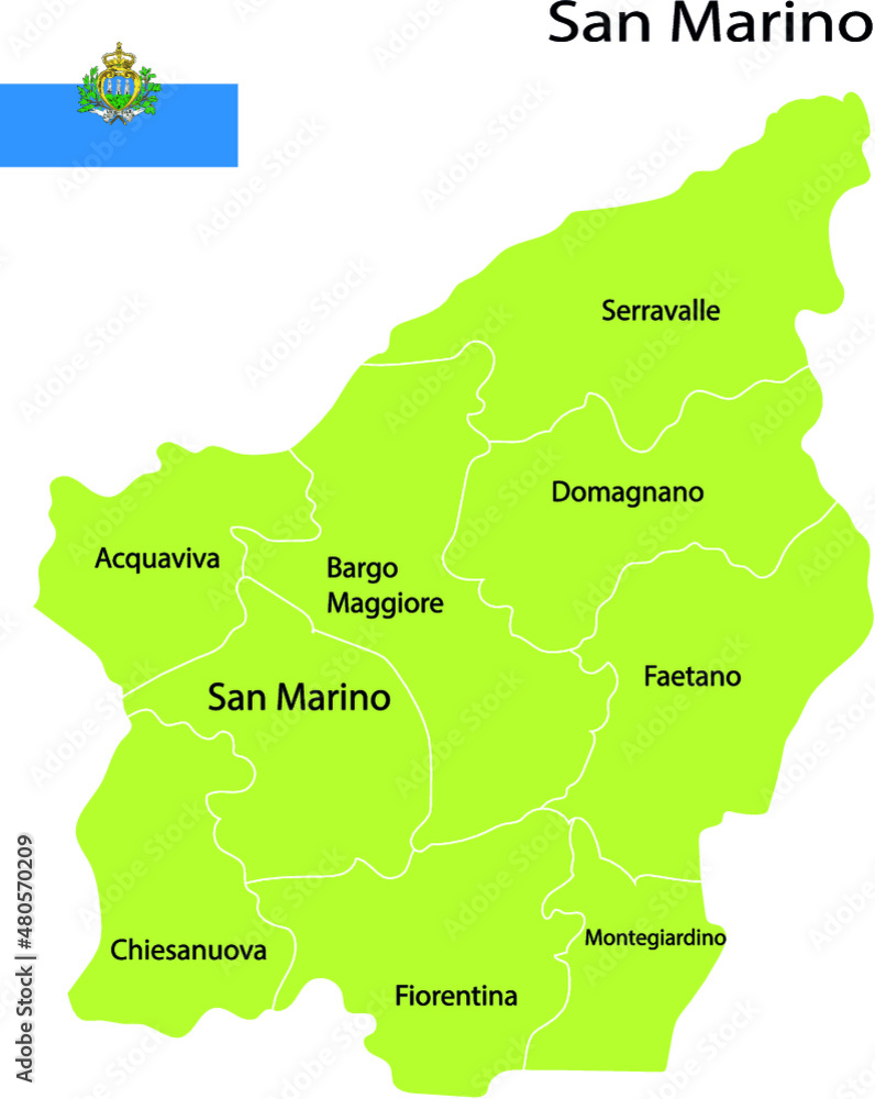 Naklejka premium San Marino map