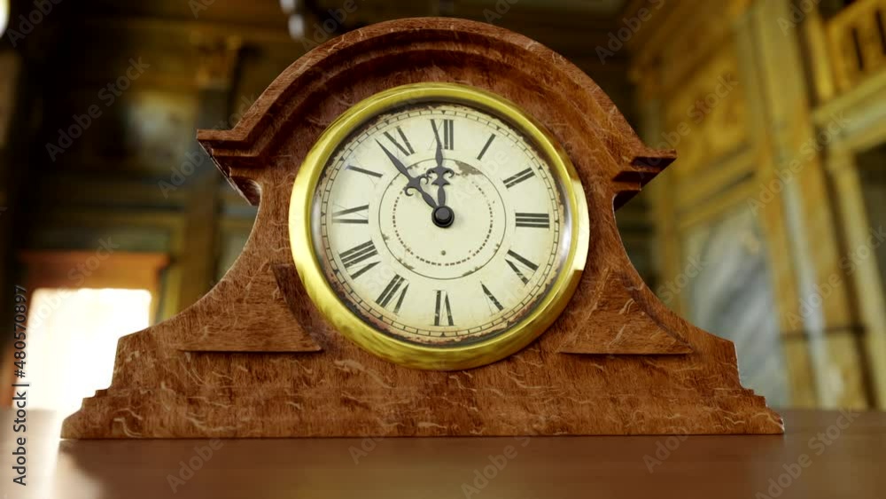 3d visualization of an antique clock made of wood 3d visualization of an antique clock made of wood